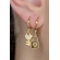 Brinco Duo Argolinha Chave e Cadeado Banhado em Ouro 18k