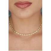 Choker com Corrente de Mini Pérolas Banhado em Ouro 18k