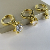 Trio Argolinha Estrelinha de Zircônia Banhado em Ouro 18k