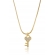 Colar com Pingente Pequeno de Chave Banhado em Ouro 18k