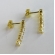 Brinco Pequeno Fio Com Cinco Zircônia Banhado em Ouro 18k