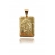 Pingente Quadrado com Jesus Cristo Banhado em Ouro 18k