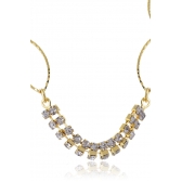 Pulseira com Aros Ovais e Strass Banhado em Ouro 18k