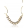 Pulseira com Aros Ovais e Strass Banhado em Ouro 18k