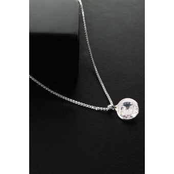 Colar Pingente Ponto de Luz em Prata 925