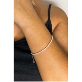 Pulseira Corrente De Zircônia Branca em Prata 925