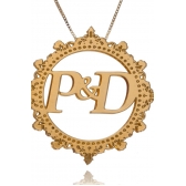 Colar Personalizado Mandala Trabalhado e com Iniciais