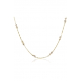 Colar com Corrente de Mini Pérolas Banhado em Ouro 18k