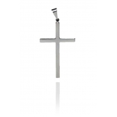 Pingente Cruz de Chapa Lisa Aço Inox