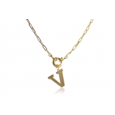 Colar de Letras Banhado em Ouro 18k