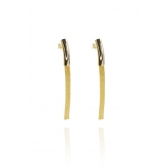 Brinco Fio Grosso Trabalhado Banhado em Ouro 18k