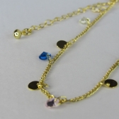 Pulseira de Zircônias Coloridas Banhado a Ouro 18k