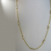 Colar com Corrente de Mini Pérolas Banhado em Ouro 18k