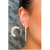 Brinco de Fita Banhado em Ouro 18k