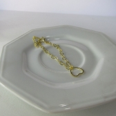 Pulseira de Corrente de Corações Banhado em Ouro 18k