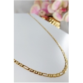 Colar Corrente com Elos Sequenciados Banhado em Ouro 18k MASCULINO
