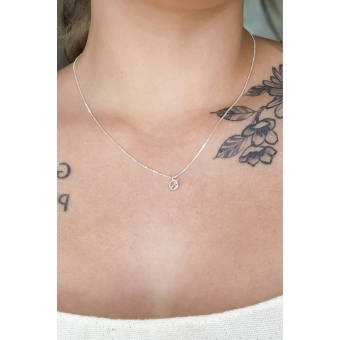 Colar Pingente Ponto de Luz em Prata 925