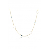 Colar com Olhos Gregos Banhado em Ouro 18k