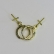 Brinco Argolinha com Cruz Banhado em Ouro 18k