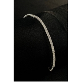 Pulseira Corrente De Zircônia Branca em Prata 925