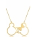 Colar Personalizado Mickey e Minnie Entrelaçados Folheado em Ouro 18k