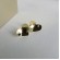 Brinco Coração Oval Banhado em Ouro 18k