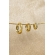 Trio de Argolinhas Com Zirconia Banhado em Ouro 18k