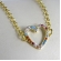 Pulseira Com Pingente De Coração Em Zircônias Coloridas Banhado em Ouro 18k