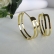 Brinco Argola Media Dupla Vazada Banhado em Ouro 18k