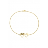 Pulseira Personalizada Mickey e Miney Folheado em Ouro18k