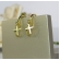 Brinco Argolinha com Cruz Banhado em Ouro 18k