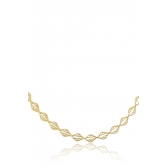 Choker com Folhas Banhado em Ouro 18k