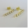 Brinco Pequeno Fio Com Cinco Zircônia Banhado em Ouro 18k