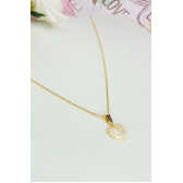 Colar Pingente de Coração com Zircônias Banhado em Ouro 18k