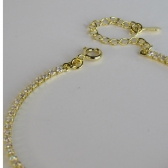 Pulseira Em Corrente De Zircônias Banhado em Ouro 18k