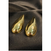 Brinco Gota Grande Banhado em Ouro 18k