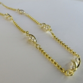 Colar com Corrente de Mini Pérolas Banhado em Ouro 18k
