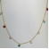 Colar Corrente Americana com Zircônias Multicolor Banhado em Ouro 18k