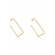 Brinco Argola Grande Retangular Banhado em Ouro 18k