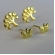 Brinco Duo de Árvore e Borboleta Banhado em Ouro 18k