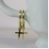 Brinco Argolinha com Cruz Banhado em Ouro 18k