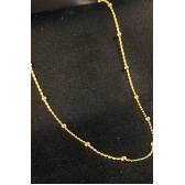 Colar de Corrente com Bolinhas Douradas Banhado em Ouro 18k