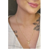 Escapulário Nossa Senhora Aparecida Com Zircônia Banhado em Ouro 18k