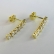 Brinco Pequeno Fio Com Cinco Zircônia Banhado em Ouro 18k