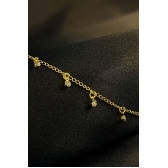 Tornozeleira Com Zircônias Banhado em Ouro 18k