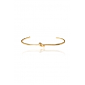 Bracelete Fino com Nó Banhado em Ouro 18k