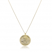Colar Personalizado Com Dados do Filho Folheado em Ouro 18K