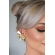 Brinco Ear Cuff Laço Grande Banhado em Ouro 18k