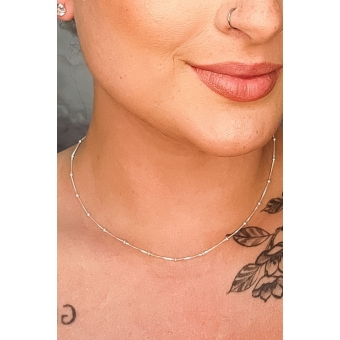 Choker com Bolinhas em Prata 925