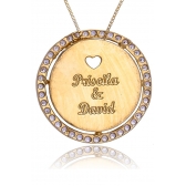 Colar Personalizado Mandala Trabalhado em Zircônia com Nomes